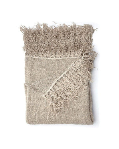 Zoco Home Decor/Textile Linen Bed Cover | Natural 270x270cm