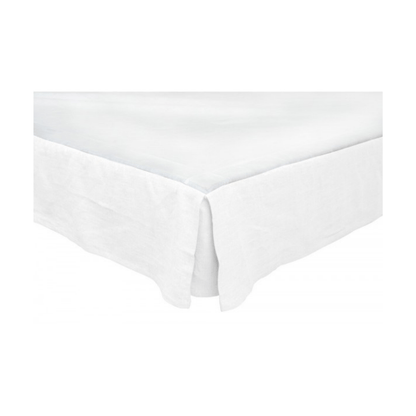 Zoco Home Decor/Textile/Bedding Linen Cotton Bedskirt | White