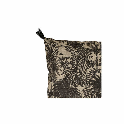 Funda de cojín de lino Zoco Home | Palma de Mahé | Caqui 45 x 45 cm