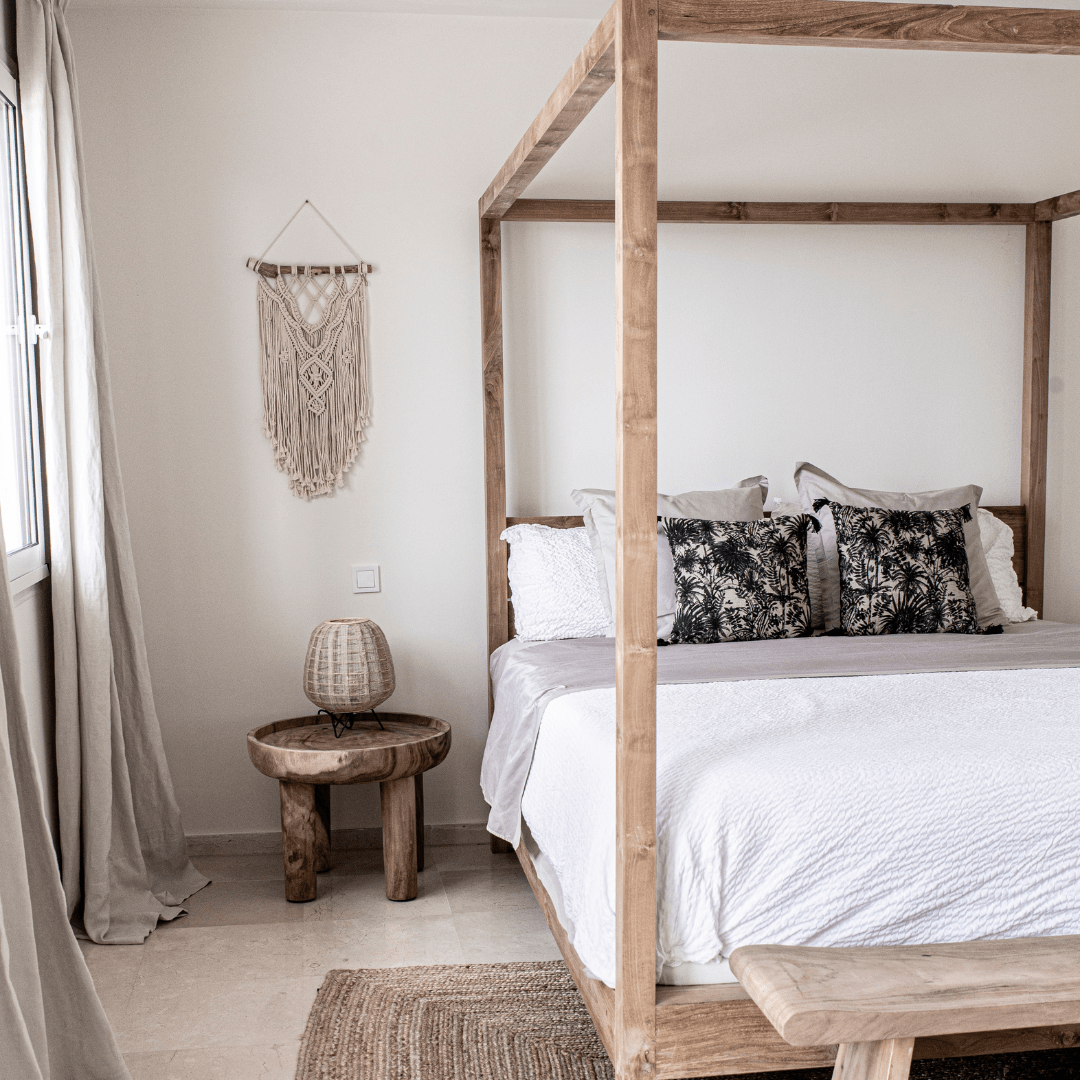 Zoco Home Textile Linen Cushion Cover | Mahe Palm | Kaki 45x45cm