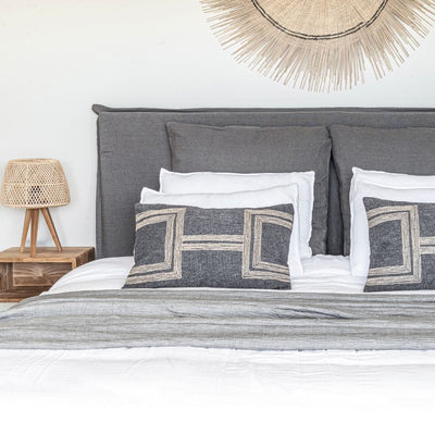Zoco Home - Capa de almofada em linho | Granit com efeito desgastado 80x80 cm