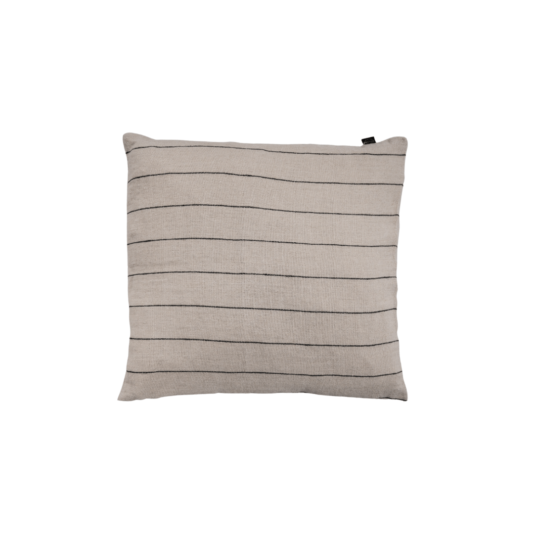 Zoco Home Decor/Textile/Cushions Linen Cushion Cover | Stonewashed Natural/Black NB | 45x45cm
