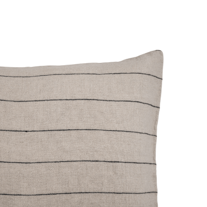 Zoco Home Decor/Textile/Cushions Linen Cushion Cover | Stonewashed Natural/Black NB | 45x45cm