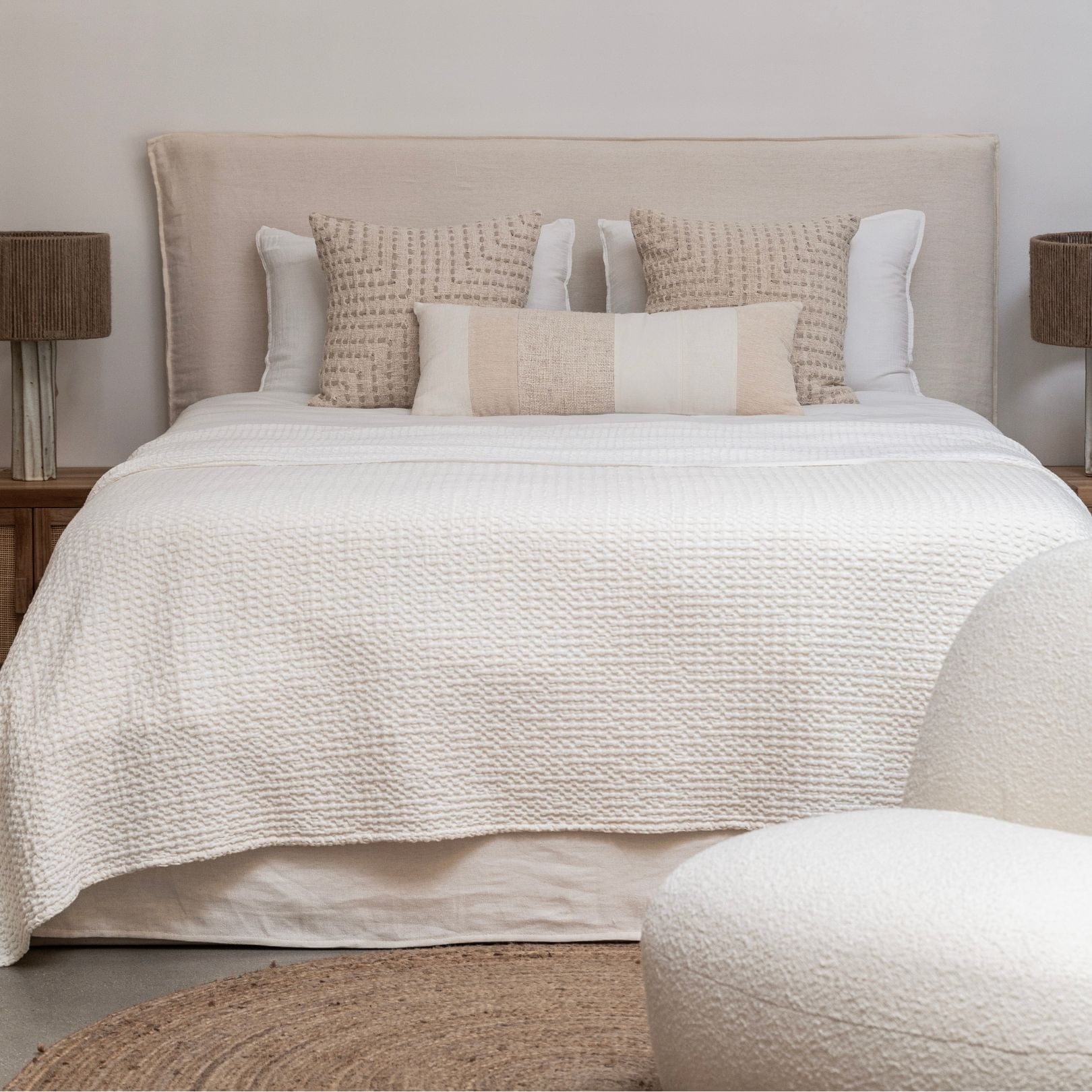 Zoco Home Furniture Linen Headboard | Natural