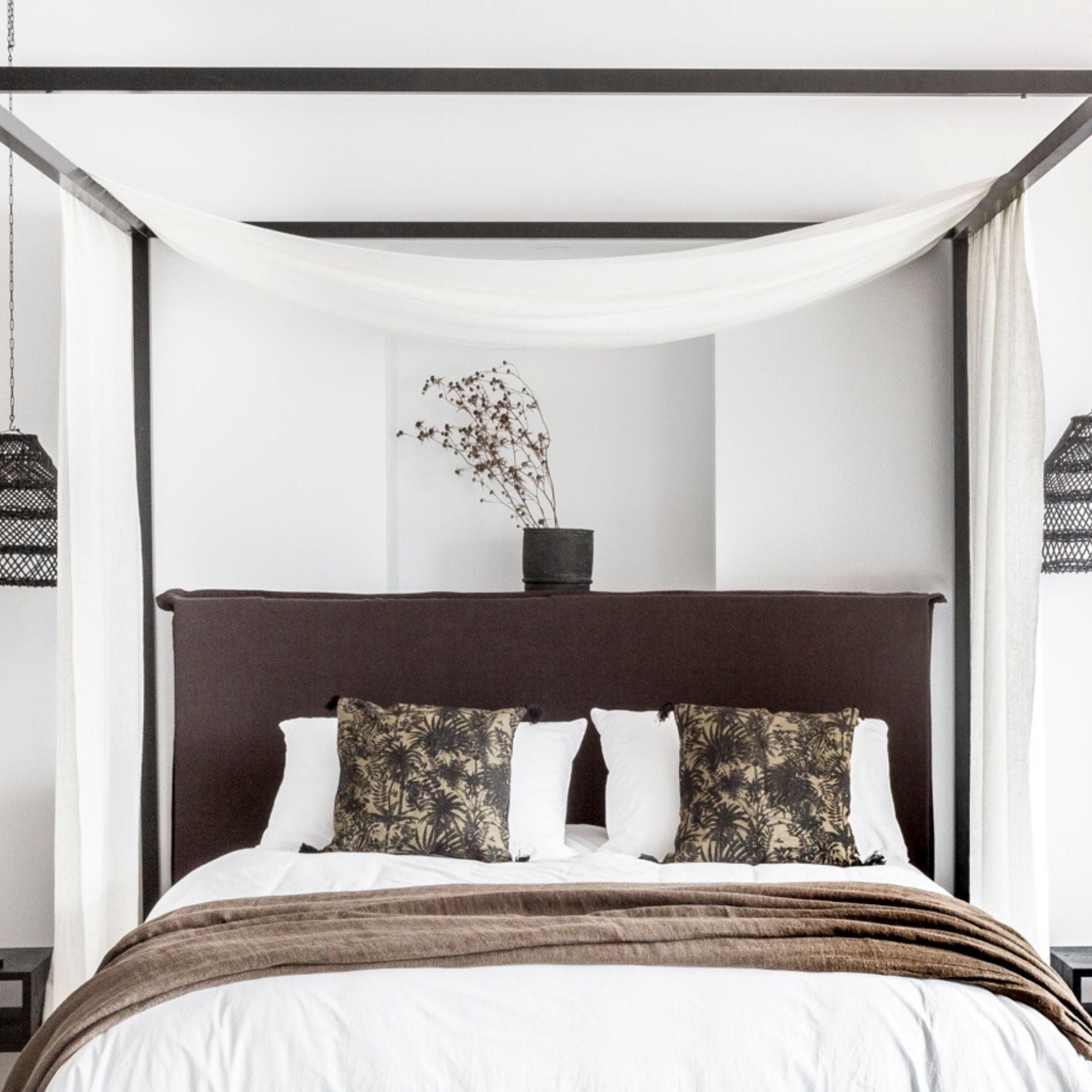 Zoco Home Textile Linen Pillow | Mahe Palm | Kaki 45x45cm