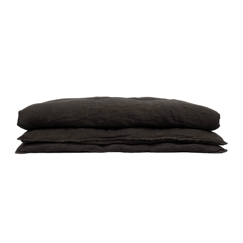 Zoco Home Textiles Linen Quilt | Black 200x85cm