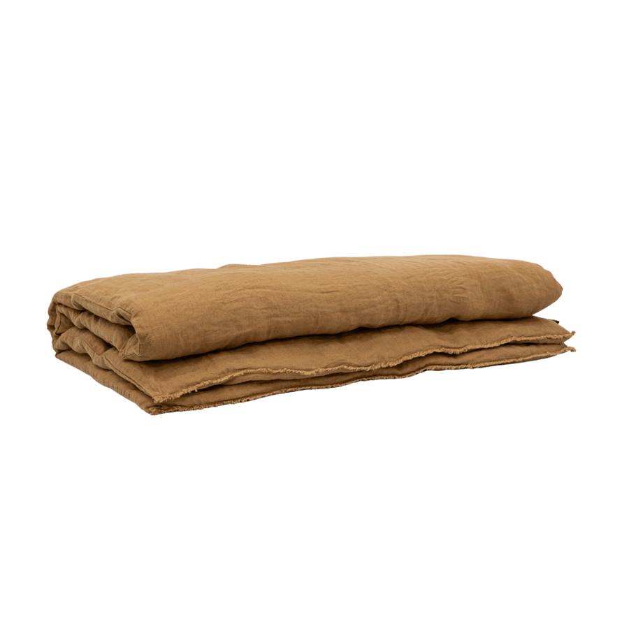 Zoco Home Linen Quilt | Tobacco 200x85cm