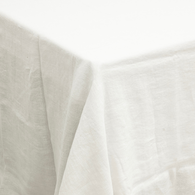 Zoco Home Tischdecke aus Leinen | Weiß 160 x 350 cm