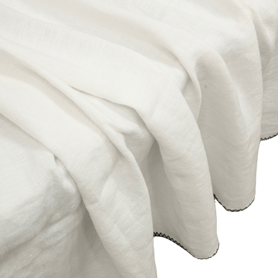 Zoco Home Tischdecke aus Leinen | Weiß 160 x 350 cm