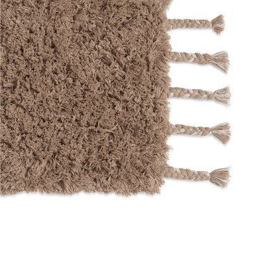 Zoco Home Alfombra de pelo largo | Arena 140 x 140 cm