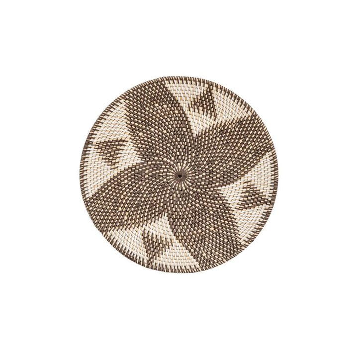 Zoco Home Decor/Accessories Lontar Deco Basket | Diamond Motif | Brown/White 30cm