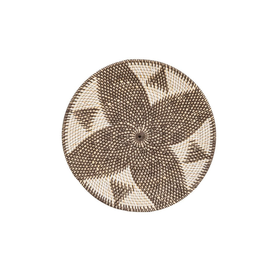 Zoco Home Decor/Accessories Lontar Deco Basket | Diamond Motif | Brown/White 30cm