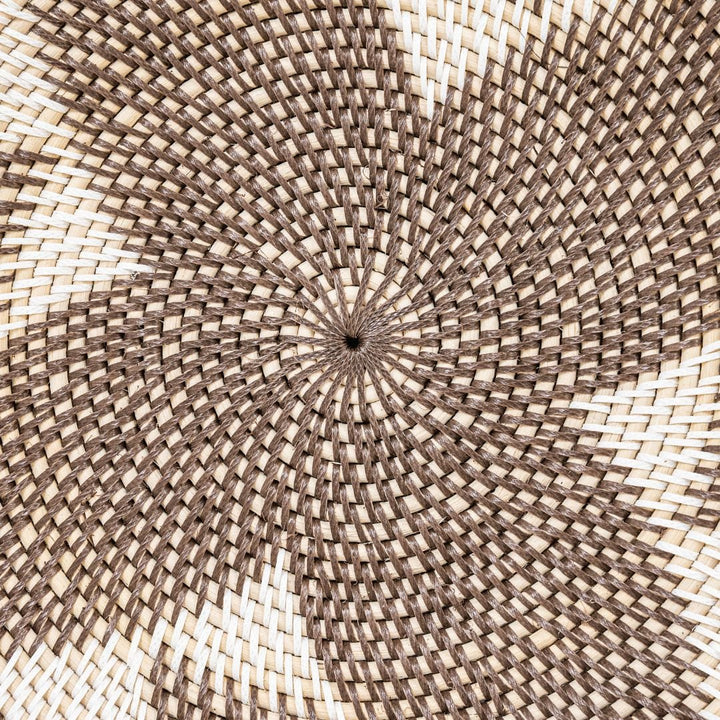 Zoco Home Decor/Accessories Lontar Deco Basket | Diamond Motif | Brown/White 40cm