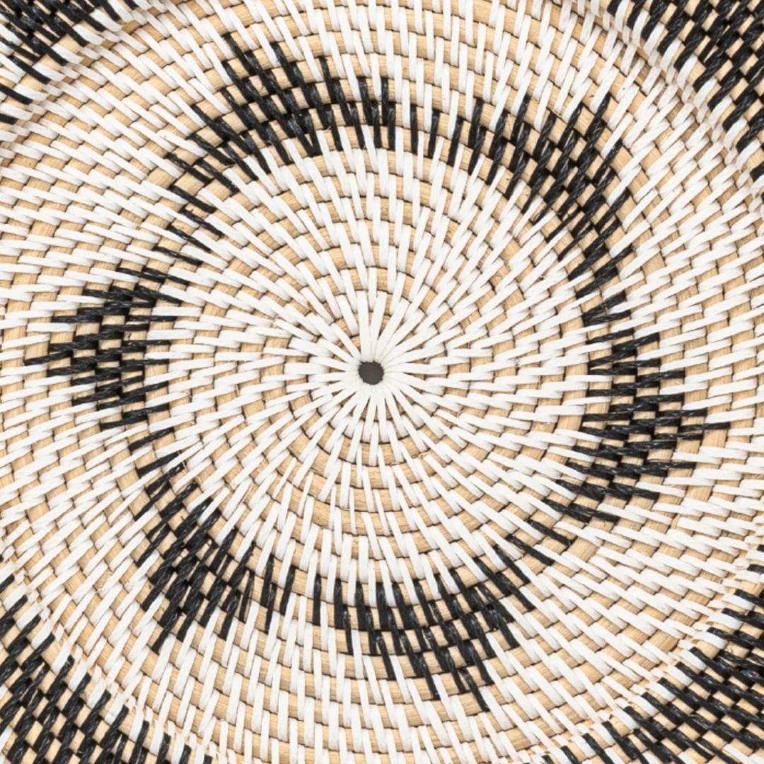 Zoco Home Decor/Accessories Lumos Wall Deco Basket | Black/White | 40cm