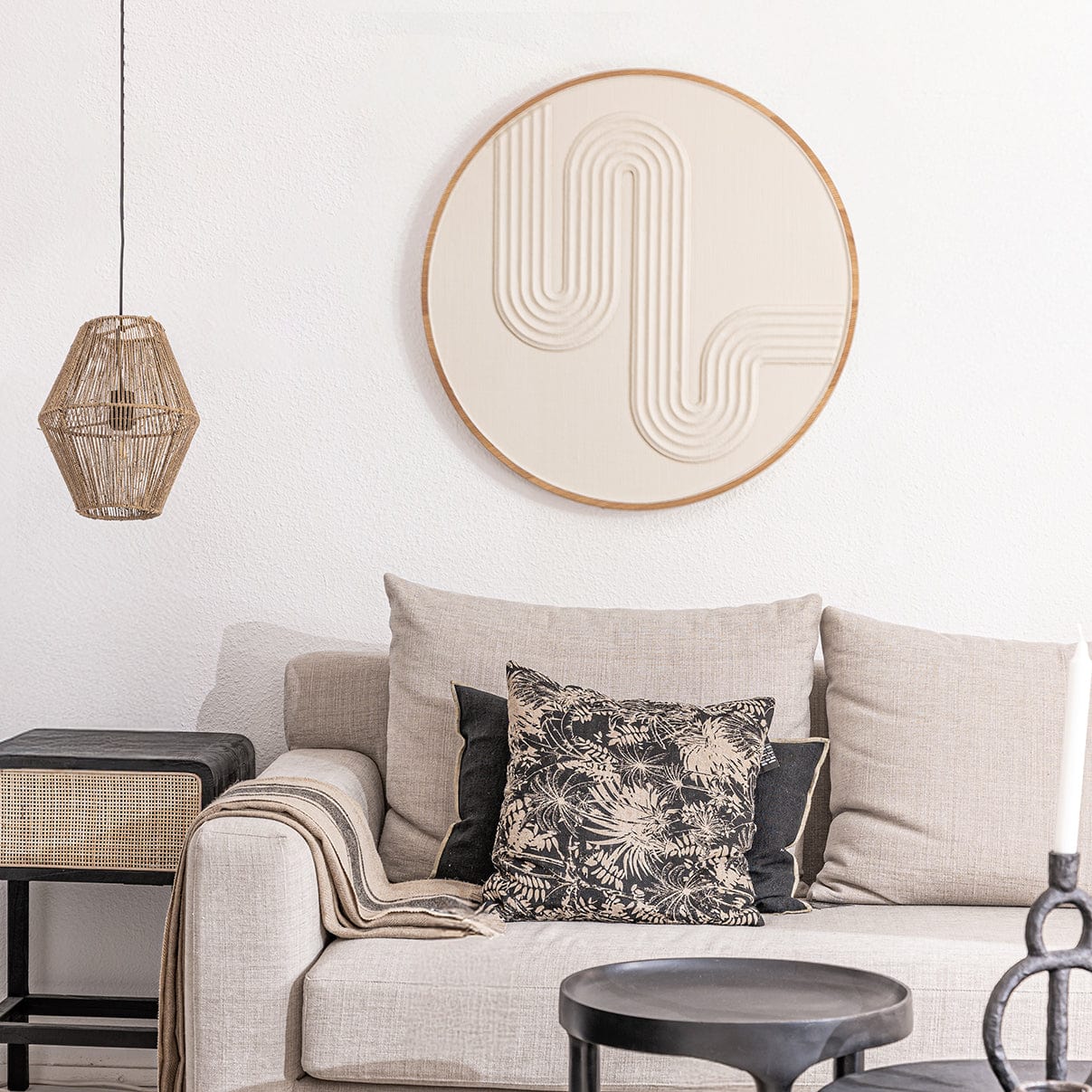 Zoco Home Decor/Accessories Maze Wall Art | Off-White