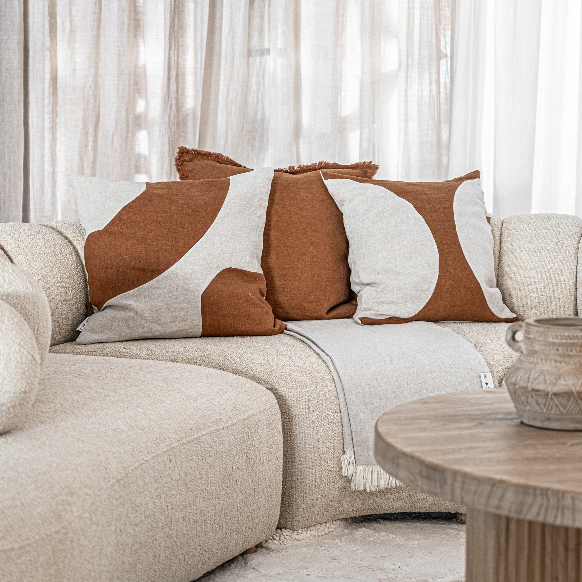 Zoco Home Decor/Textile/Cushions Meira Cushion Cover Brown Sugar | 50x50cm