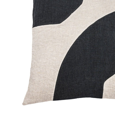 Zoco Home Housse de coussin Meira, couleur charbon | 50 x 50 cm