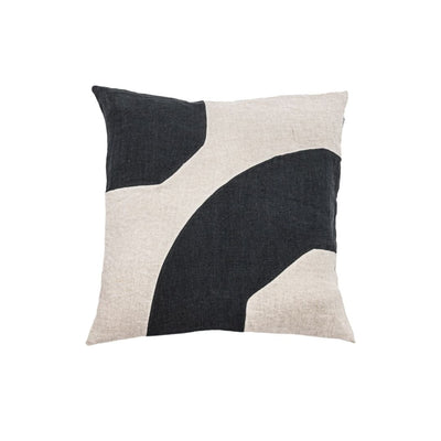 Zoco Home Housse de coussin Meira, couleur charbon | 50 x 50 cm
