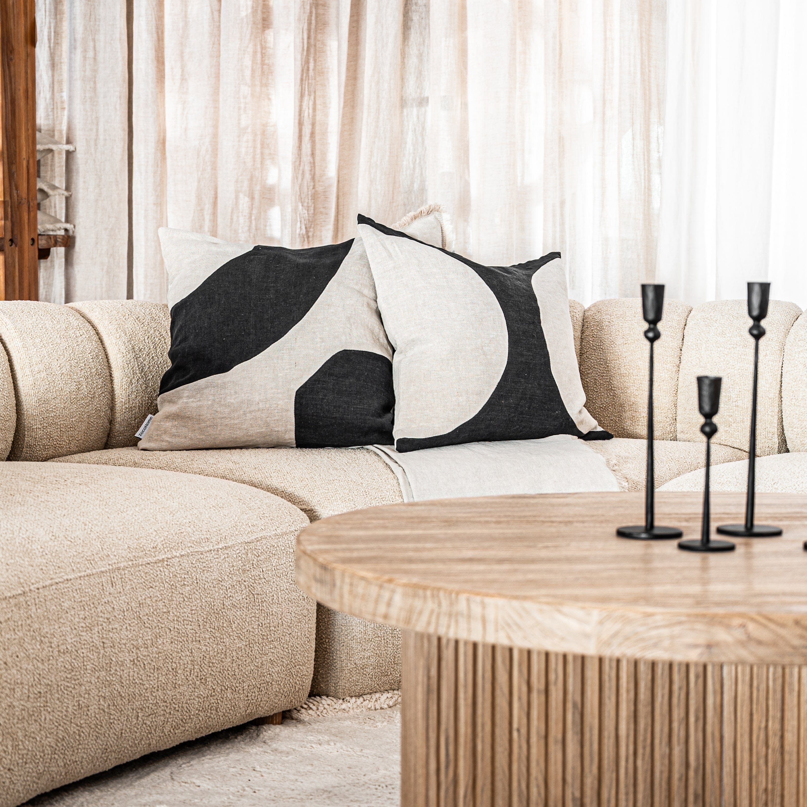 Zoco Home Decor/Textile/Cushions Meira Cushion Cover Charocal | 50x50cm