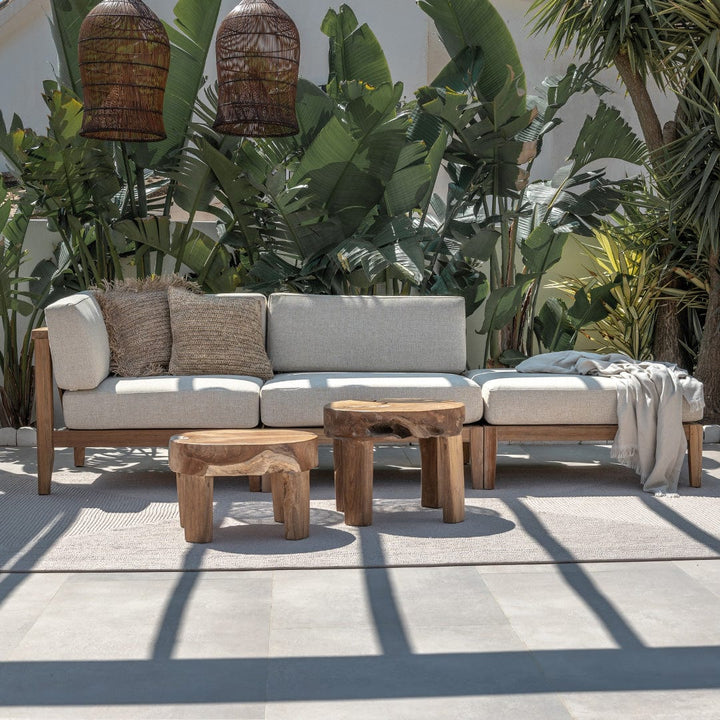 Zoco Home Outdoor Sectional Sofa Units Menorca Pouf Module | 88x88x42cm