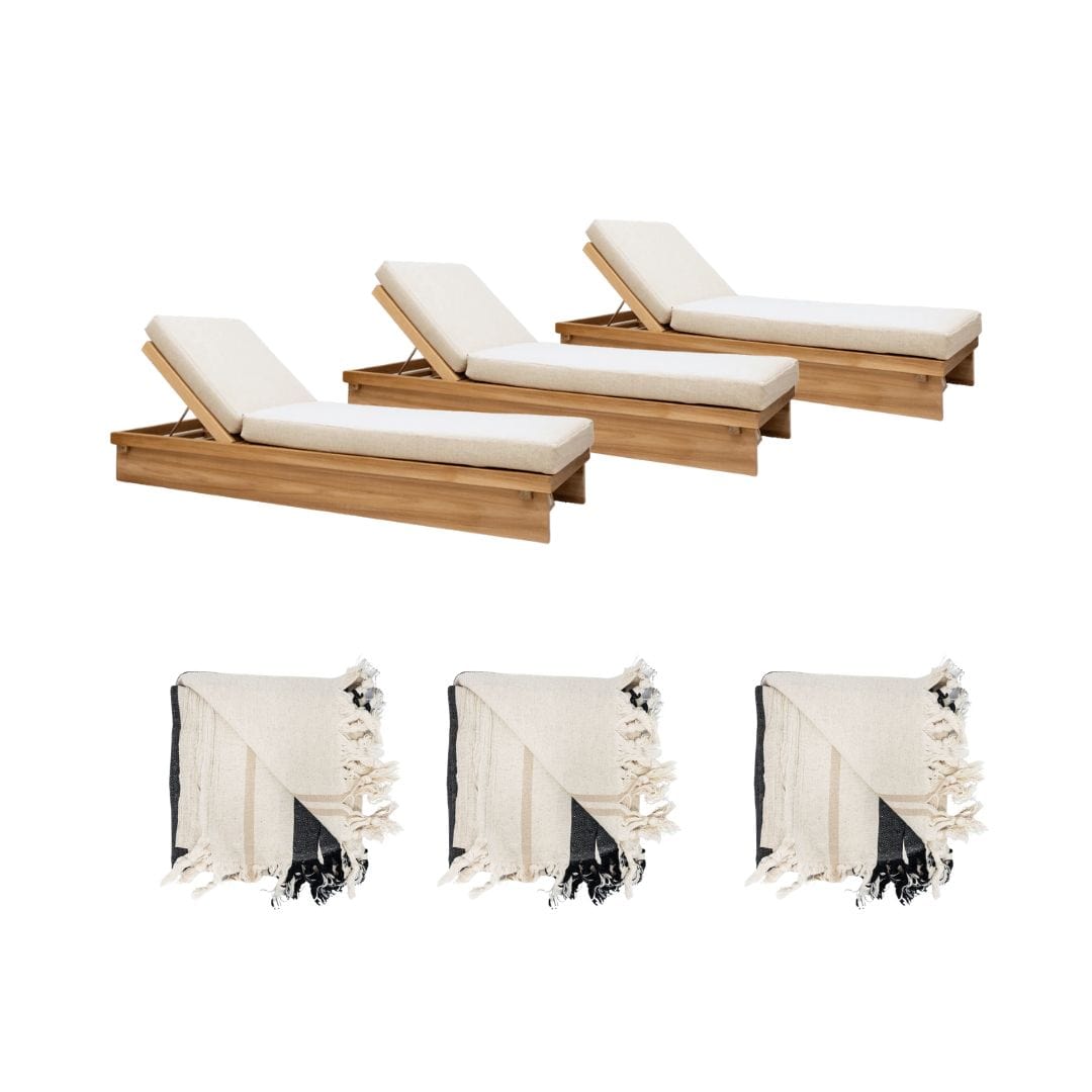 Zoco Home Menorca Sunbed + Fouta towel | Bundle