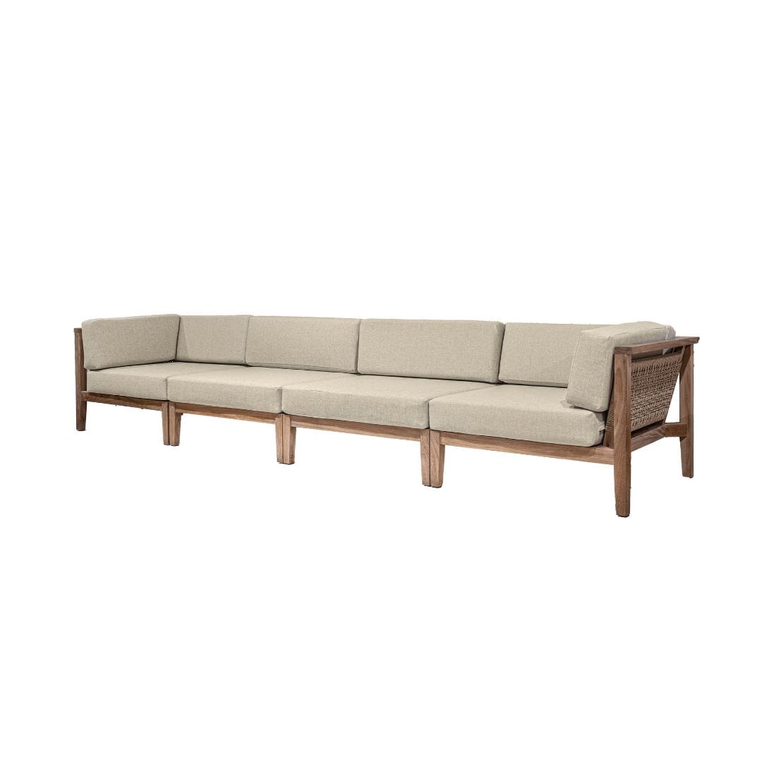 Zoco Home Outdoor/Sofa/Modular Menorca Woven Back Modular Sofa