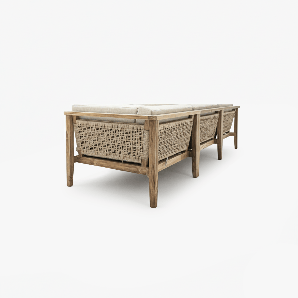 Zoco Home Outdoor/Sofa/Modular Menorca Woven Back Modular Sofa