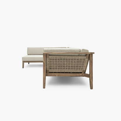 Zoco Home Outdoor/Sofa/Modular Menorca Woven Back Modular Sofa