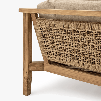 Zoco Home Outdoor/Sofa/Modular Menorca Woven Back Modular Sofa