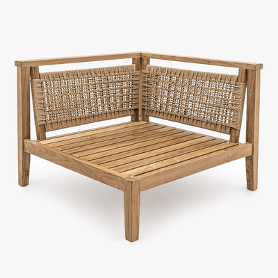 Zoco Home Outdoor/Sofa/Modular Menorca Woven Back Modular Sofa