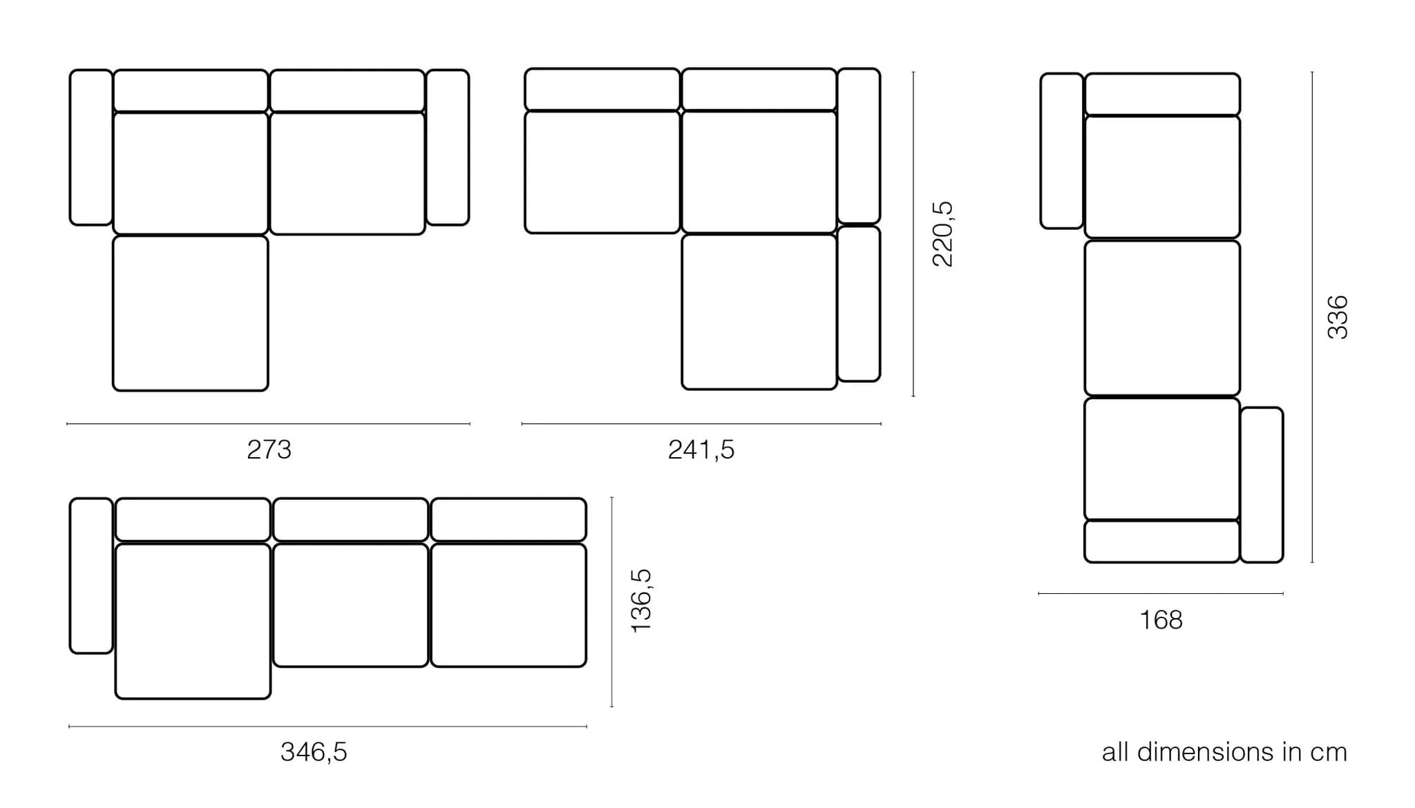 Zoco Home Meya Outdoor Corner Sofa L | 273x115/220.5x60cm
