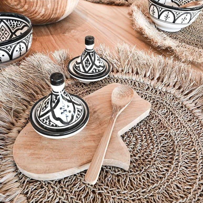 Zoco Home Decor/Kitchen Mini Tagine | Black & White 9cm