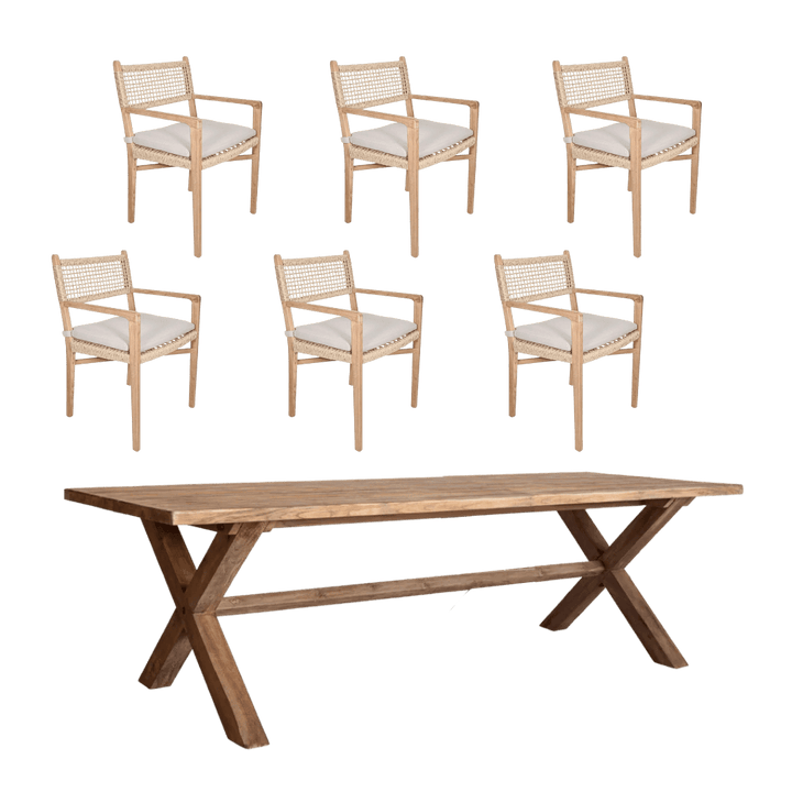 Zoco Home Munduk 250 x Bali Dining Chair | Furniture Set