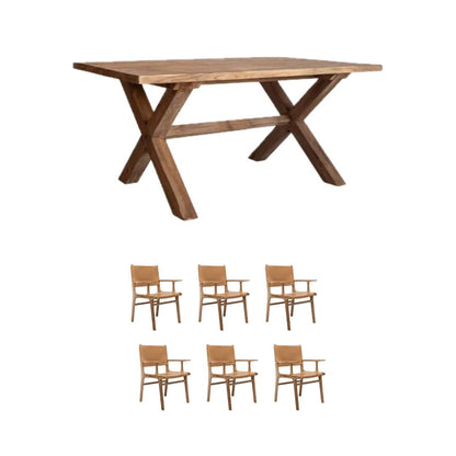 Zoco Home Furniture/Bundle Munduk Table + Samar Dining Chairs | Bundle