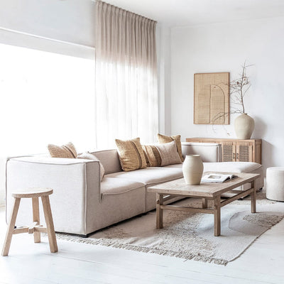 Zoco Home Sofá chaise longue Mykonos Vibe de fácil limpieza