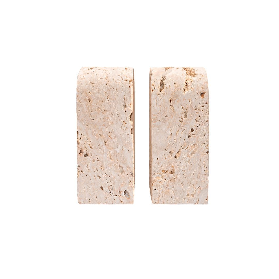 Zoco Home Decor/Accessories Naira Travertine Bookends | Set of 2