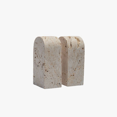 Zoco Home Dekoration/Accessoires Naira Travertin-Buchstützen | 2er-Set