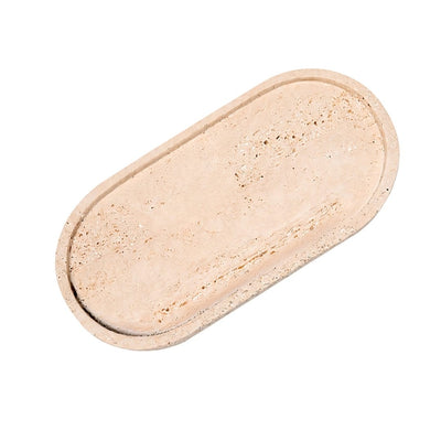 Zoco Home Decor/Accessories Naira Travertine Oval Tray