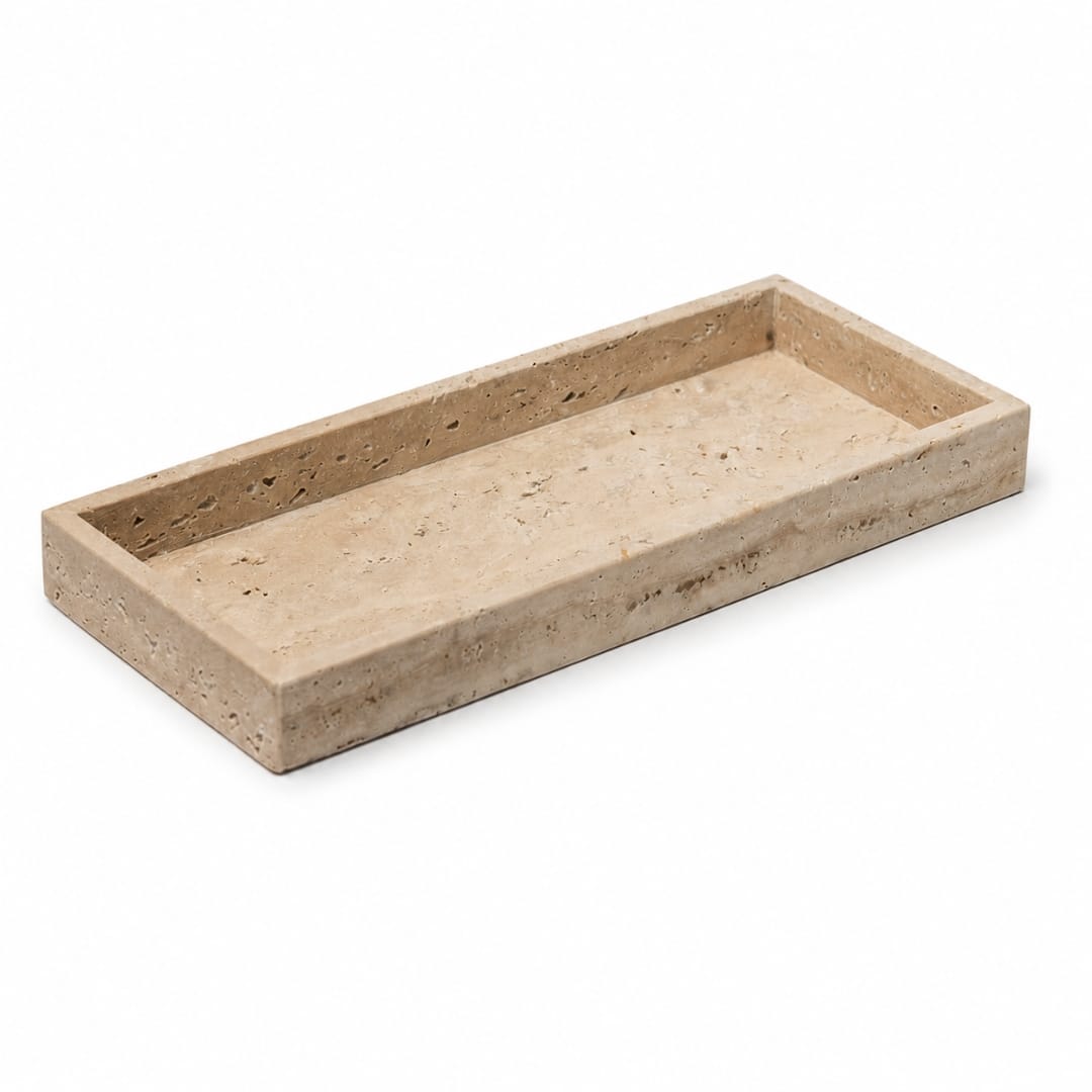 Zoco Home Decor/Accessories Naira Travertine Rectangular Tray