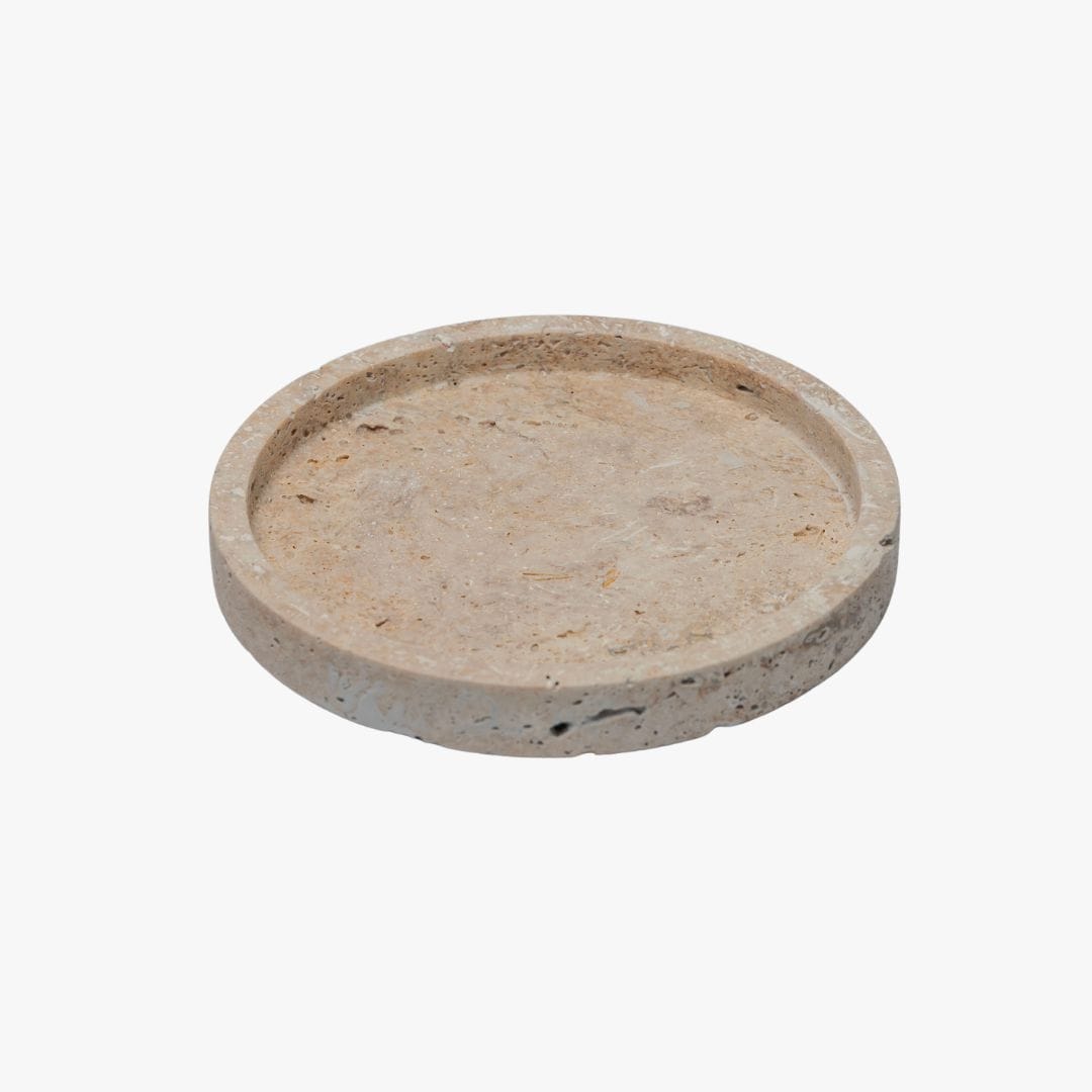 Zoco Home Dekoration/Accessoires – Rundes Tablett „Naira“ aus Travertin