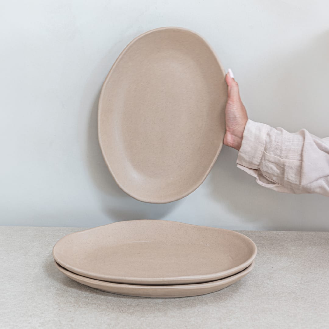 Zoco Home Decor/Kitchen/Tableware Nomad Serving plate | Sand