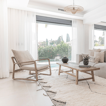 Zoco Home Oak Armchair | Natural Lino