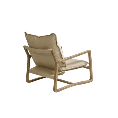 Zoco Home Oak Armchair | Natural Lino 76x93x62cm