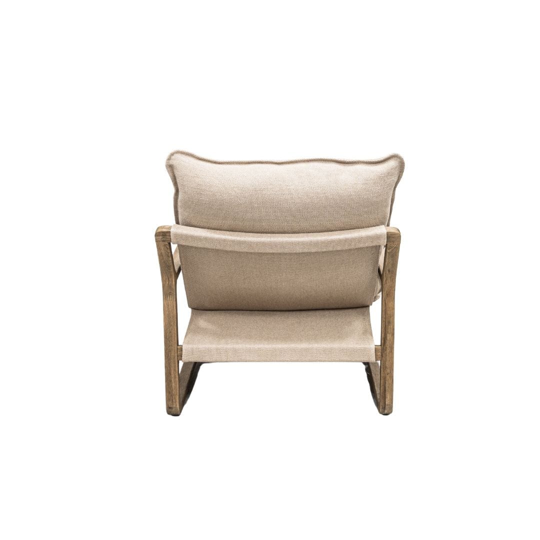 Zoco Home Furniture/Chair Oak Armchair | Natural Lino 76x93x62cm
