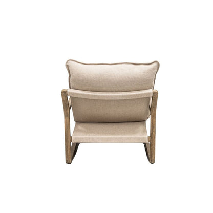 Zoco Home Furniture/Chair Oak Armchair | Natural Lino 76x93x62cm