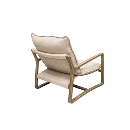 Zoco Home Furniture/Chair Oak Armchair | Natural Lino 76x93x62cm