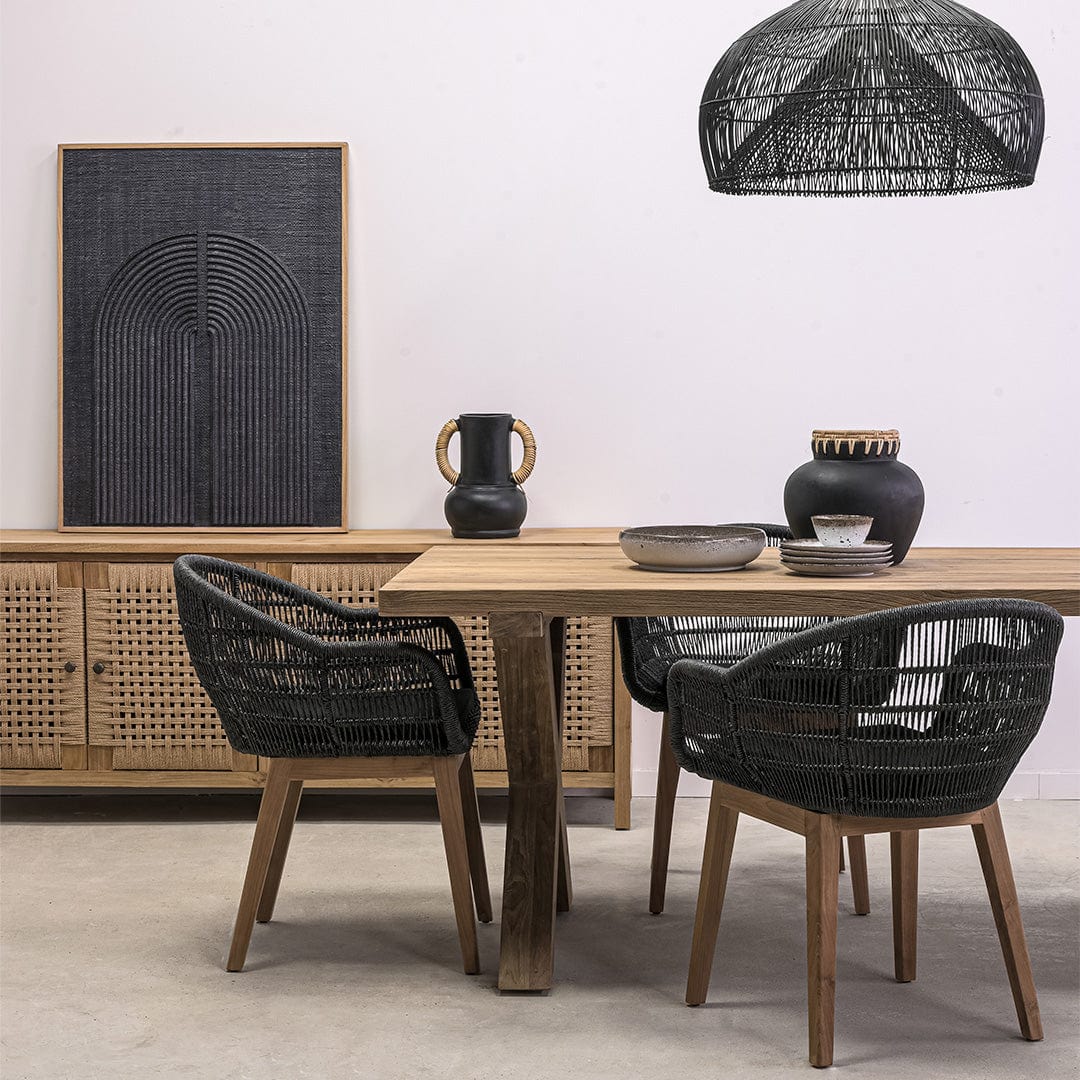 Zoco Home Outdoor/Chair/Dining Organic Chair | Black
