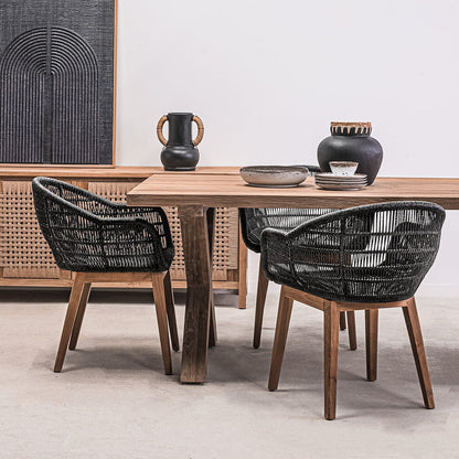 Zoco Home Outdoor/Chair/Dining Organic Chair | Black