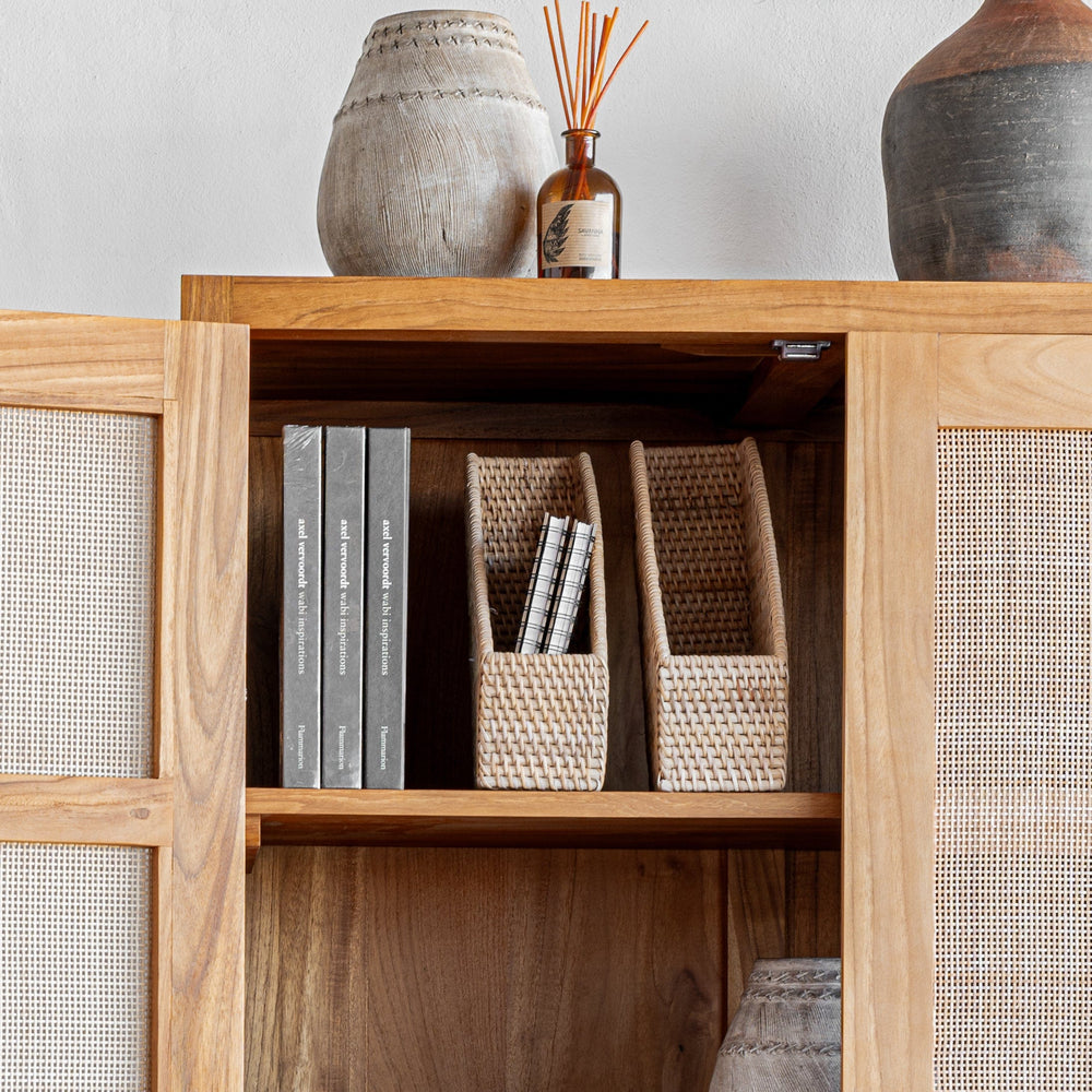 Zoco Home Decor/Accessories Organic Rattan Desk File Organizer | 35x20cm
