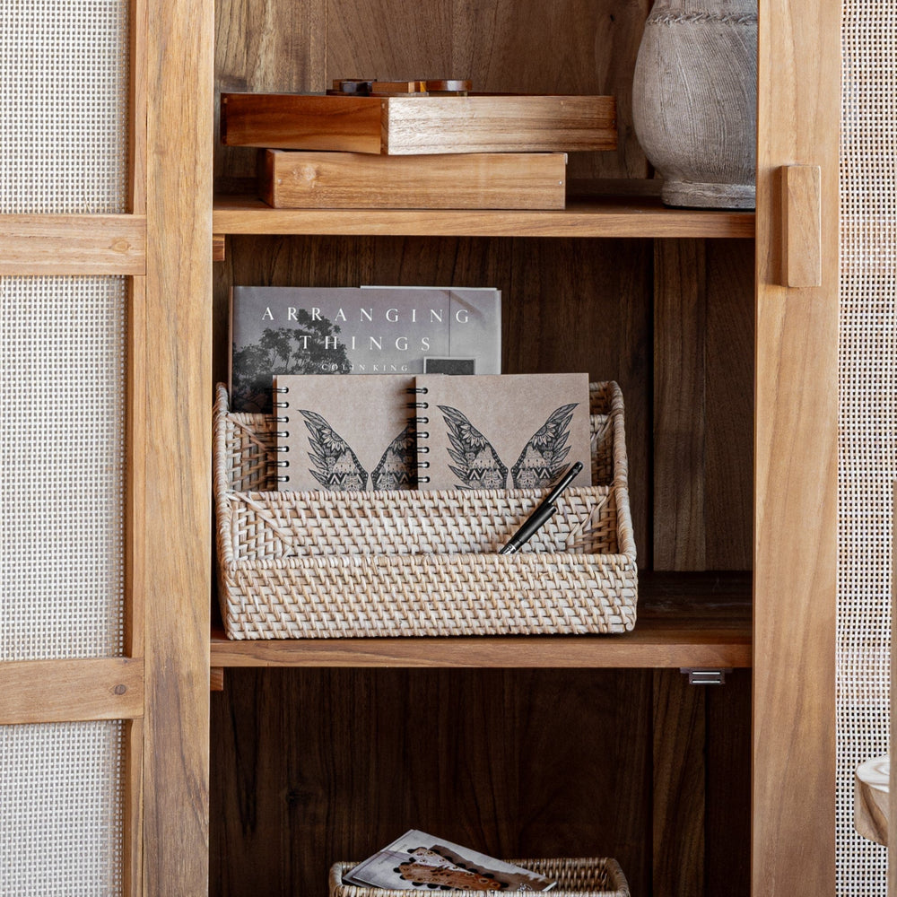 Zoco Home Decor/Accessories Organic Rattan Desk Organizer | 35x20cm